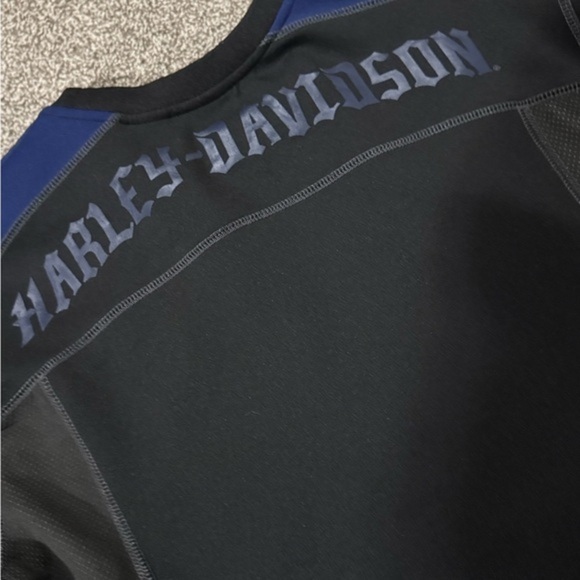 Harley-Davidson® Men’s Performance Crew Neck Shirt - Black/Blue, Size‎ L - Picture 4 of 8